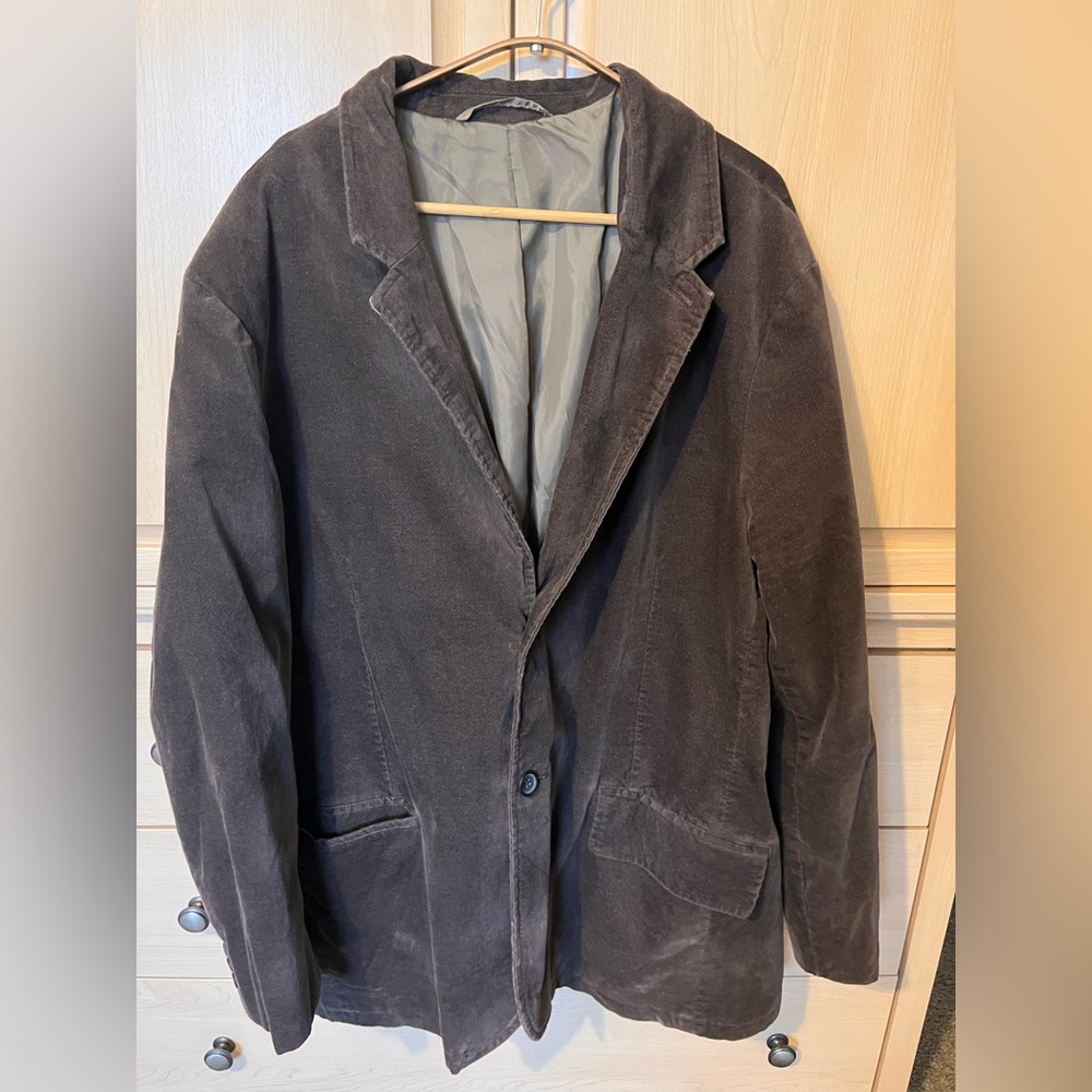 Vintage Y2k Gap Corduroy Blazer Jacket Men's XXL Dark Brown